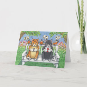 Sims Cats Geburtstagskud & Tony Notecard Karte