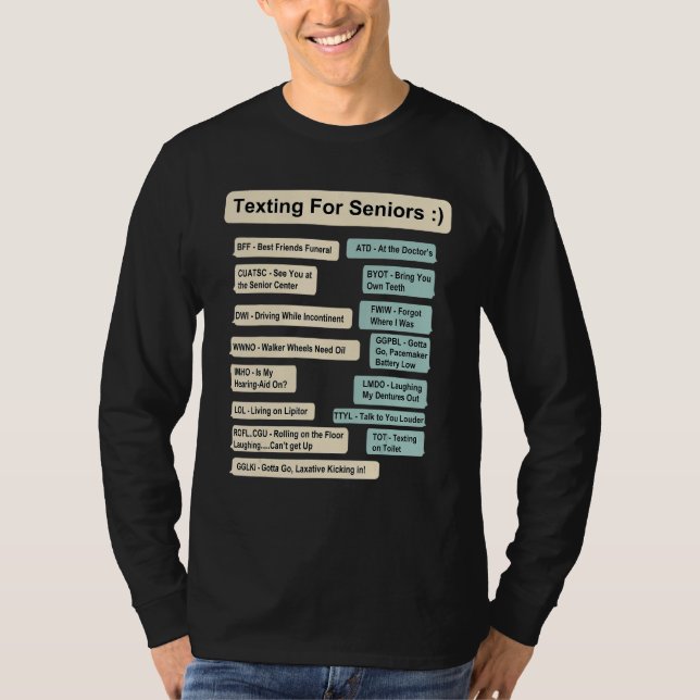Sims für Senior-Sims-Code T-Shirt (Vorderseite)