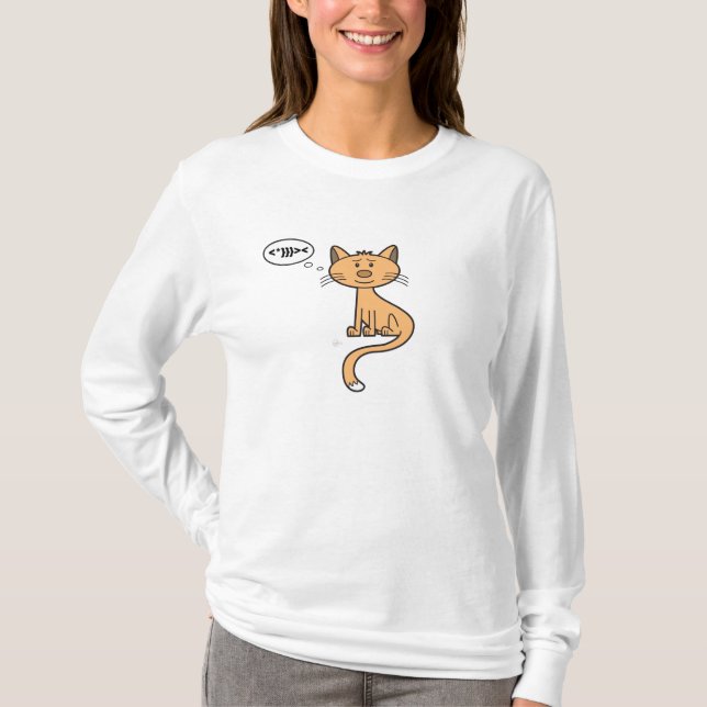 Simsen Sie Kitty - Damen-lange Hülse T-Shirt (Vorderseite)