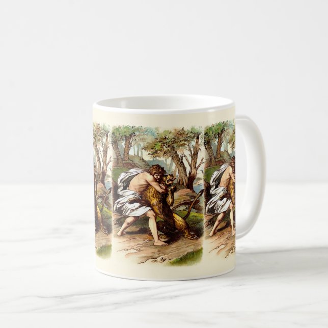 Simson und der Löwe Kaffeetasse (VorderseiteRechts)