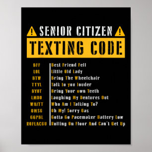 Simstest des Senioren-Codes für Vintage Geschenke Poster