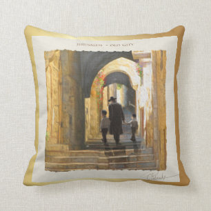 Simta Jerusalem Altstadt Israel Ölgemälde Kunst Kissen