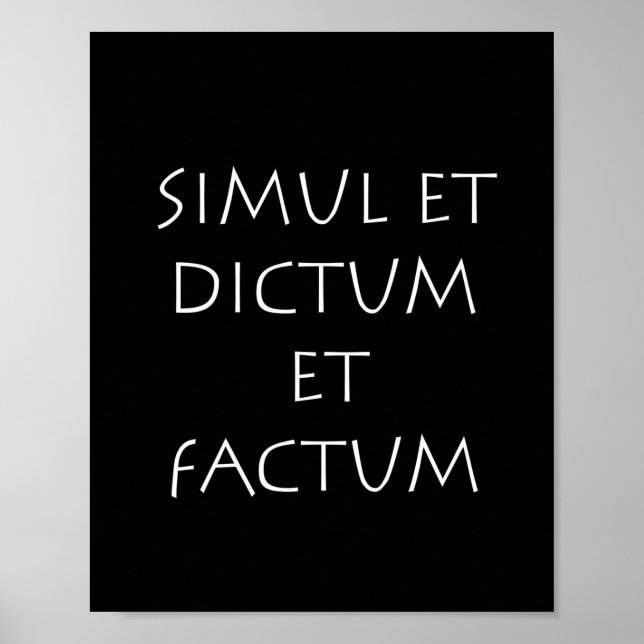 Simul et diktum et factum poster (Vorne)