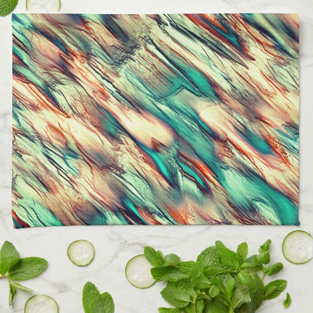 Simulation von Felsen oder Stalagmiten in grün bis Geschirrtuch (Gefaltet)