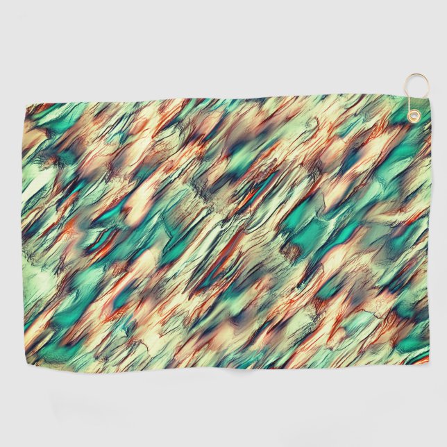 Simulation von Felsen oder Stalagmiten in grün bis Golfhandtuch (Horizontal)