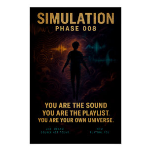 Simulationsphase 2008 - Digitales Glitch-Poster Poster