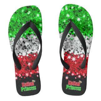 Simulierte funkelnd Glitzer-Italiener-Prinzessin Flip Flops