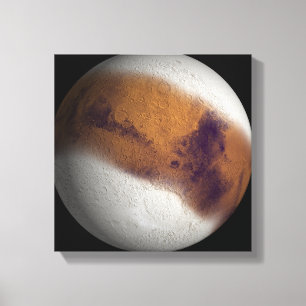 Simulierte Sicht auf die Mars Leinwanddruck