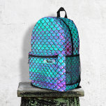 simulierte Skala der Meerjungfrau Bedruckter Rucksack<br><div class="desc">Rucksack für Meerjungfrau</div>
