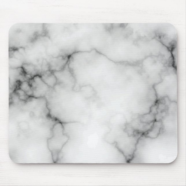 Simulierter weißer und schwarzer Marmor Mousepad (Vorne)