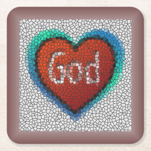 Simuliertes Gerahmtes GOD-Glas Rechteckiger Pappuntersetzer