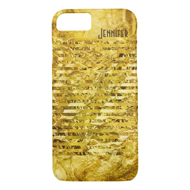 Simuliertes Gold Foil Paper Shiny Personalisiert Case-Mate iPhone Hülle (Rückseite)