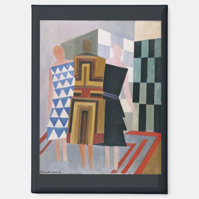 Simultane Kleiderformen von Sonia Delaunay,  Magnet (Vorderseite)
