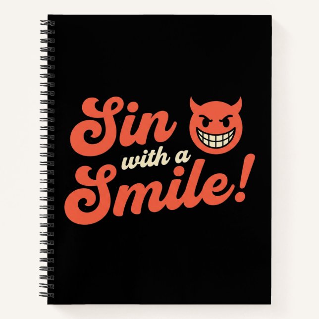 Sin with a Smile Notizbuch (Vorderseite)