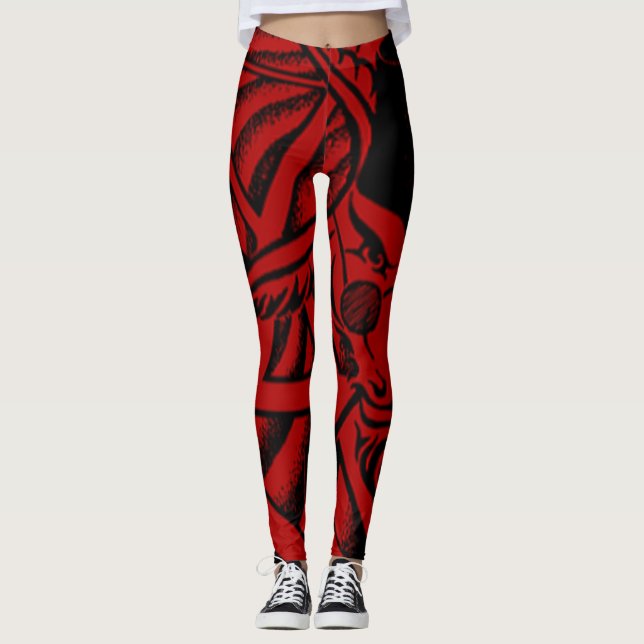 Sinagogue von Satan Baphomet Leggings (Vorderseite)
