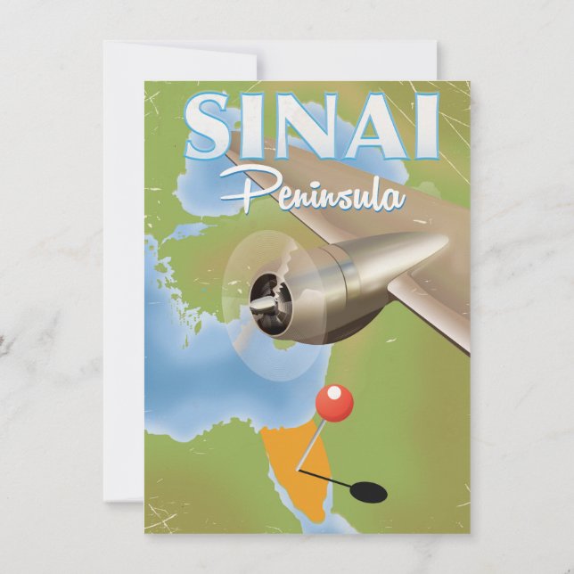 Sinai Halbinsel Flugplakat Einladung (Rückseite)