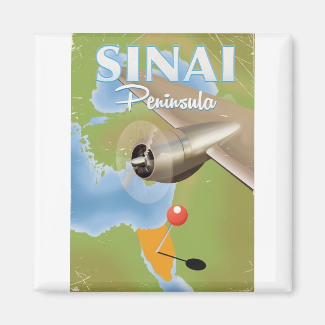 Sinai Halbinsel Flugplakat Magnet (Vorne)