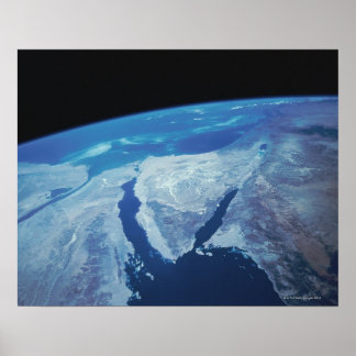 Sinai Halbinsel vom Weltraum Poster