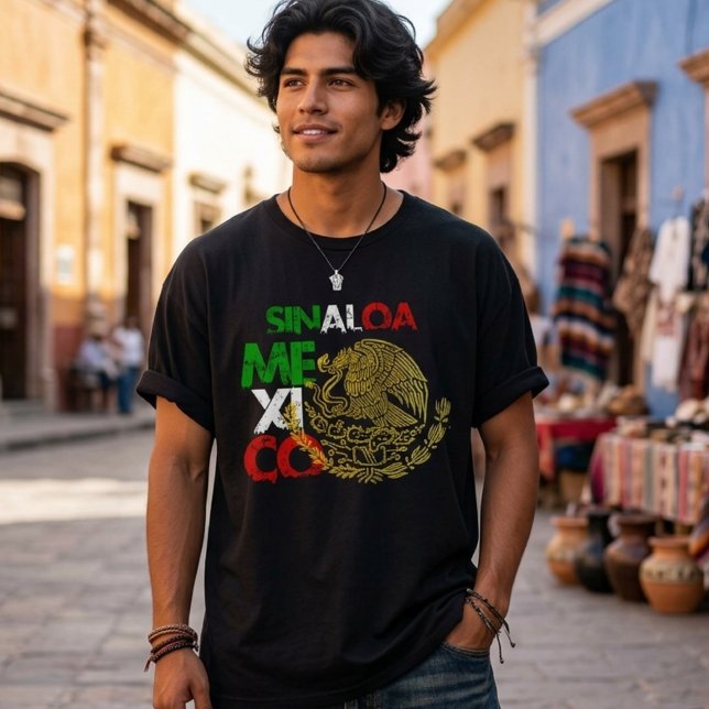 Sinaloa Mexico Flaggen-Shirt-Shirt T-Shirt (Sinaloa Mexico Flag T-Shirt)