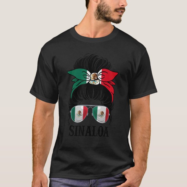 Sinaloa Mexico Pride Mexican Flag Staat T-Shirt (Vorderseite)