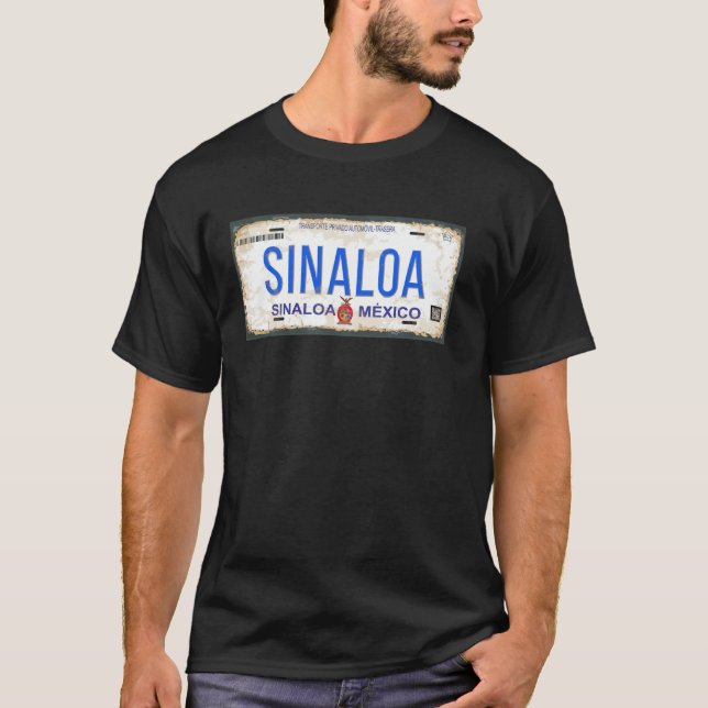 Sinaloa Mexico State License Plate T-Shirt (Vorderseite)
