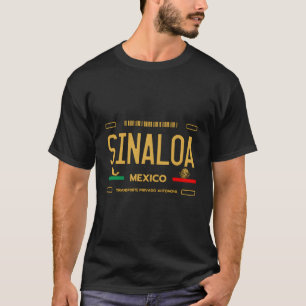 Sinaloa Mexiko Lizenzschild Ästhetische Sinaloa T-Shirt