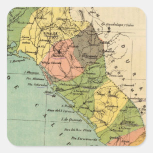 Sinaloa, Mexiko Quadratischer Aufkleber