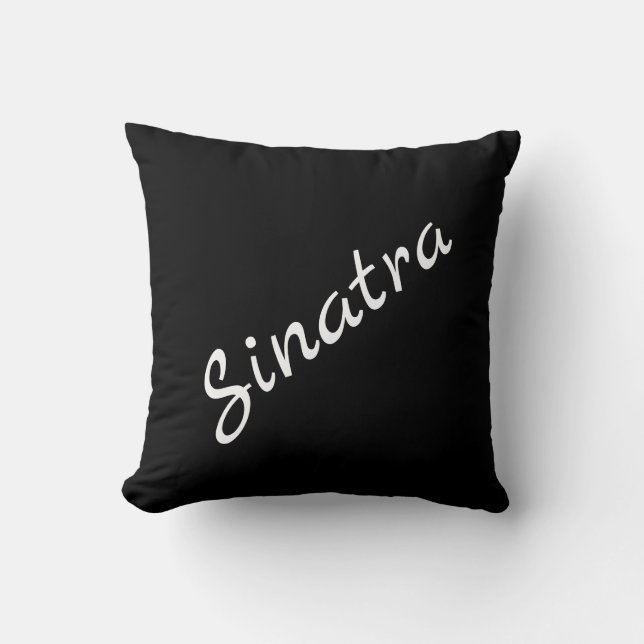 Sinatra Retro Vibe Throw Kissen (Vorderseite)