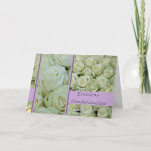 Sinceras Condolencias Spanische Beileid-Karte Karte