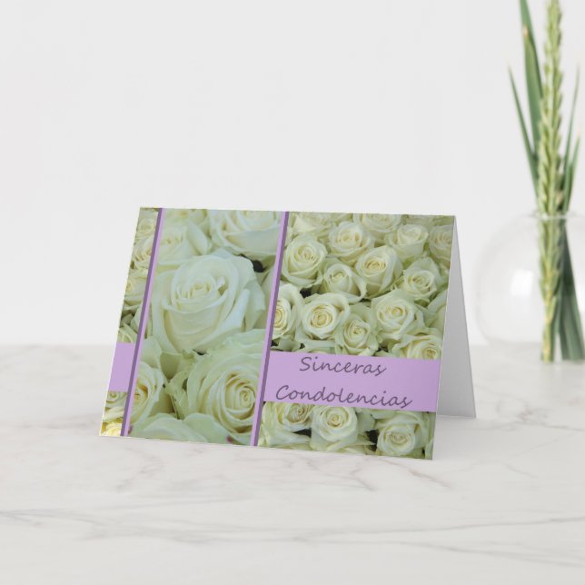 Sinceras Condolencias Spanische Beileid-Karte Karte (Vorderseite)
