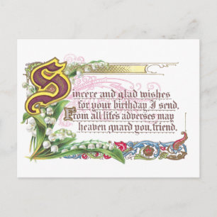 Sincere Birthday Postkarte