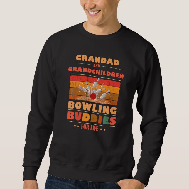 Sincere Grandchildren Grandad Buddies For Life Bow Sweatshirt (Vorderseite)