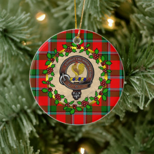 Sinclair Abzeichen & Tartan Personalisiert Weihnac Keramik Ornament