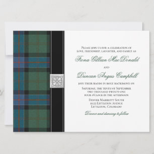 Sinclair Ancient Junting Tartan Wedding Einladung