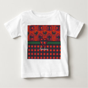 Sinclair Clan karierter schottischer Tartan Baby T-shirt