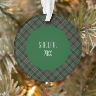 Sinclair Clan Tartan Scottish Kariert Ornament