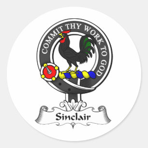 Sinclair Clan-Wappen Runder Aufkleber