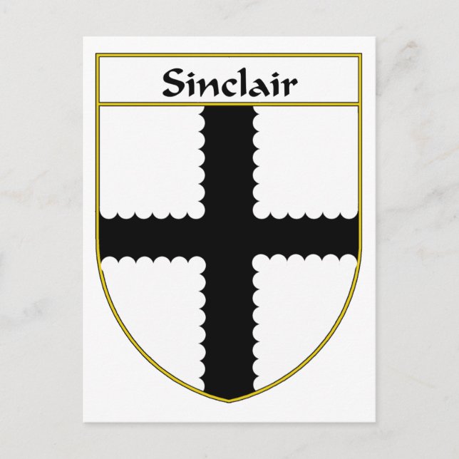 Sinclair Coat of Arms/Familienwappen Postkarte (Vorderseite)