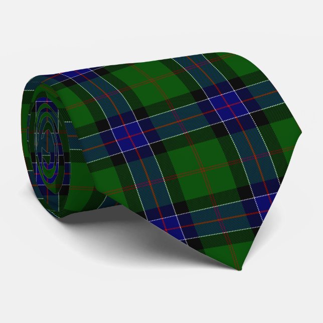 Sinclair Tartan Blau kariert Krawatte (Gerollt)