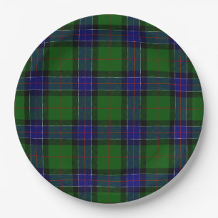 Sinclair Tartan Blau kariert Pappteller