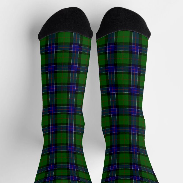 Sinclair Tartan Blau kariert Socken (Oben)