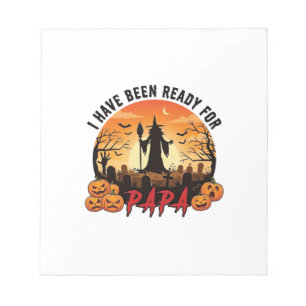 Sind Bereit Papa Halloween Hexe Kürbisse Grab Notizblock