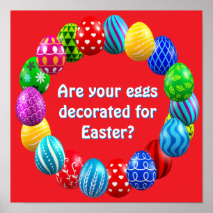 Sind deine Eier zu Ostern dekoriert? Poster