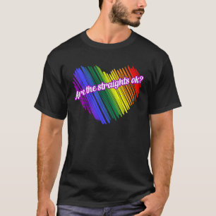Sind die geraden ok LGBTQ+ Spaß Gay Regenbogenpräm T-Shirt