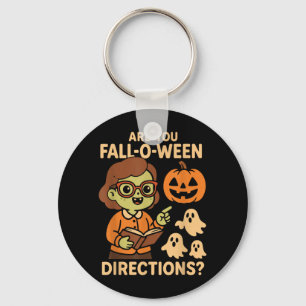 sind Fall O Ween Anweisungen Lustig Lehrer Hallowe Schlüsselanhänger
