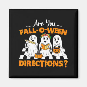 sind Fall O Ween Richtungen Lustig Lehrer Hallowee Magnet