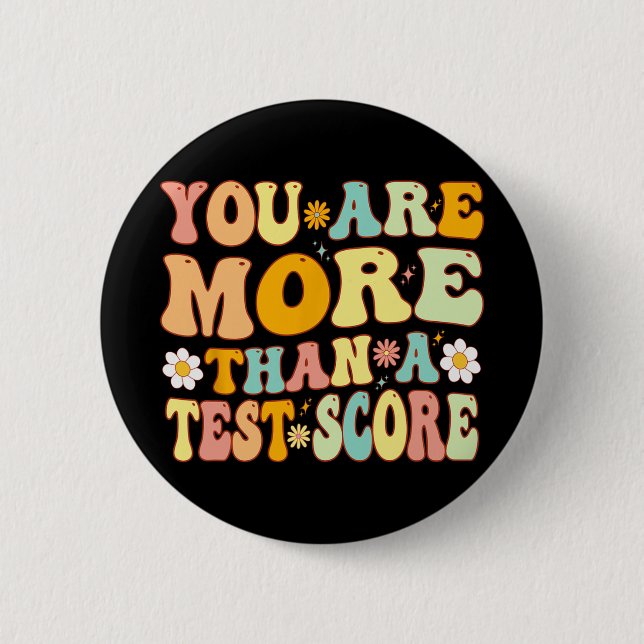 sind mehr als ein Test-Score Groovy Lehrer Testing Button (Vorderseite)