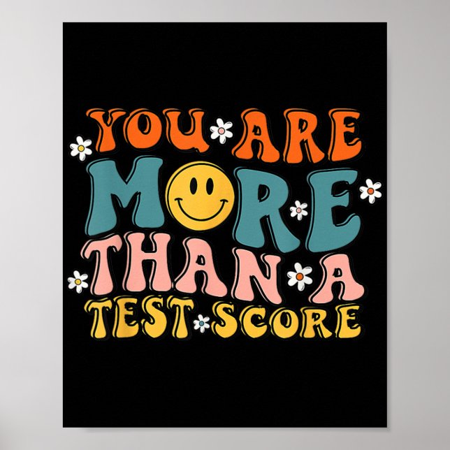 sind mehr als ein Test-Score Groovy Lehrer Testing Poster (Vorne)