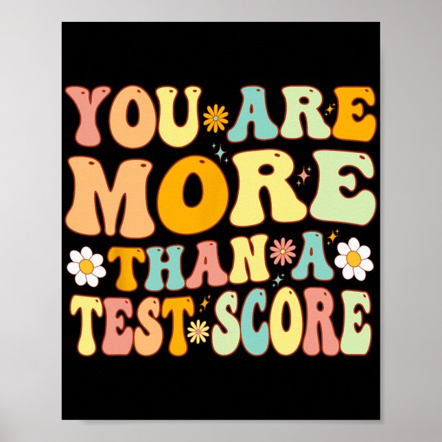 sind mehr als ein Test-Score Groovy Lehrer Testing Poster (Vorne)