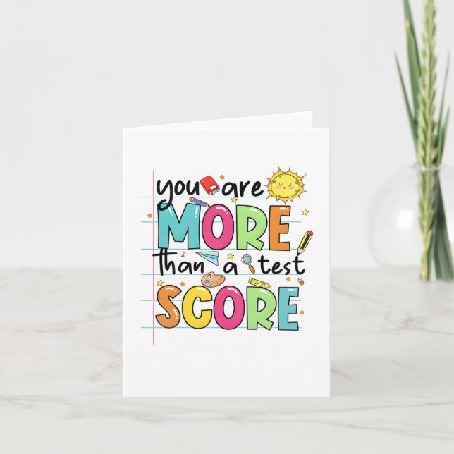sind mehr als ein Test-Score-Lehrer Test Da Karte (Vorderseite)